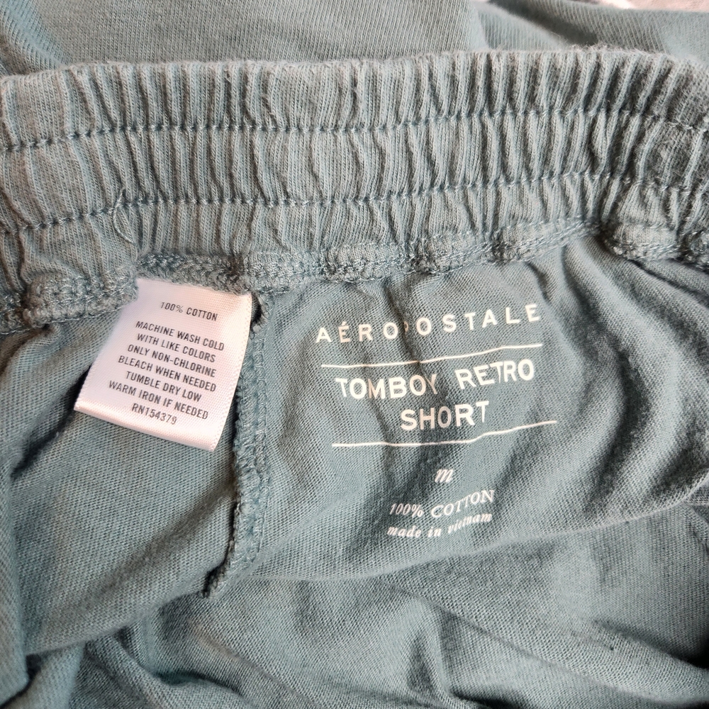 Aeropostale Tomboy retro short MWomen's Teal Shorts with White Trim loungewear - Picture 9 of 12